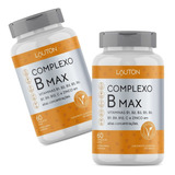 Complexo B Max C/ Zinco Premium Lauton Vegano- Kit 2 Biotina Sabor Sem Sabor