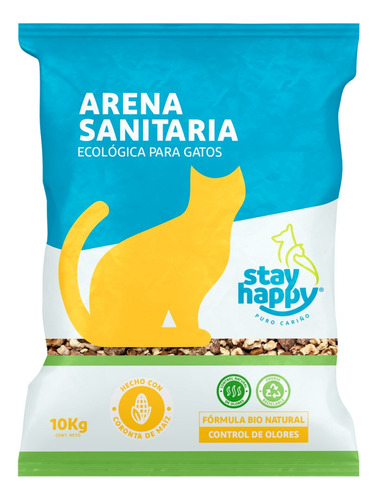 Arena Sanitaria Ecológica De Gato Stay Happy Aroma Natural