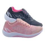 Kit 2 Tenis Feminino Academia Fxb Conforto Leve Macio 515