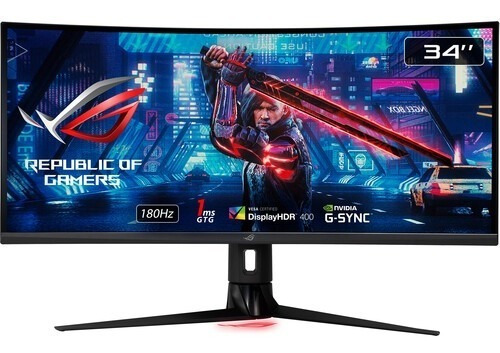 Monitor Gamer Curvo Asus Rog Led 34in Quad Hd 180hz Hdmi /vc Color Negro