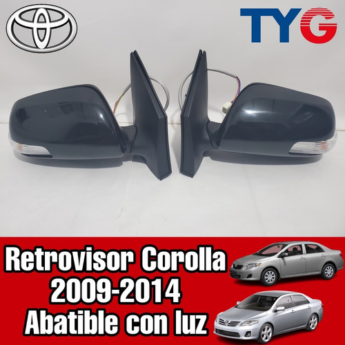 Retrovisor Corolla 2009-2010-2011-2012-2013-2014 Con Luz Foto 2