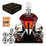 Set Decantador De Whisky Luxurybar, C/ Esferas Enfriadoras