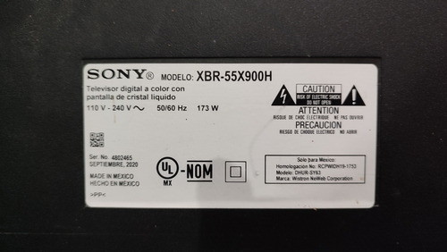 Pantalla Sony Xbr-55x900h  Para Piezas 