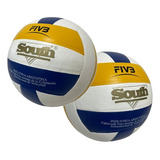 2 Pelotas De Voley South Modelo Fiv3 Color Tricolor