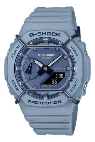 Cor Da Pulseira De Relógio Casio G-shock Ga-2100pt-2acr: Azul