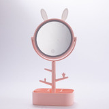 Espejo De Maquillaje Con Orejas De Conejo