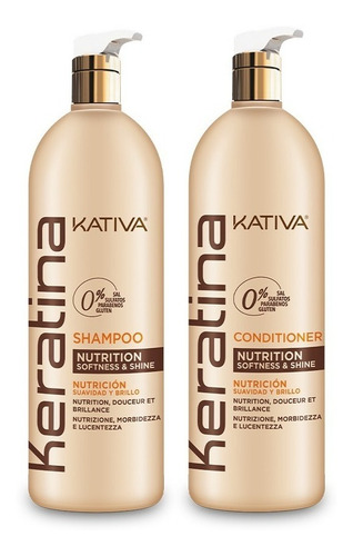 Shampo+acond Kativa Keratina 1l - mL a $55