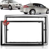 Moldura 2 Din Multimidia Dvd Mp5 Megane E Gran Tour  Prata