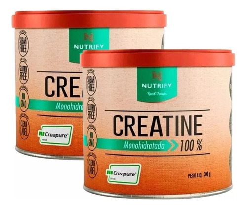 Kit 2 X Creatina Monohidratada 100% Creapure 300g Nutrify