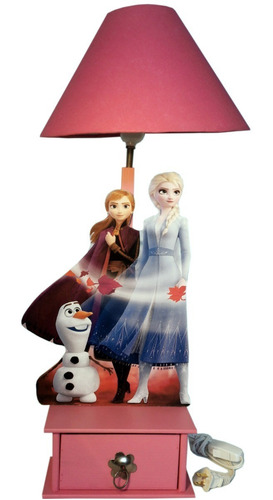 Lámpara Infantil De Buro O Tocador De Frozen2 Ana Y Elsa 
