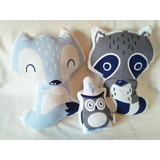 Almohadón Decorativo Infantil Bebés Nórdicos Zorro Fox