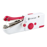 Mini Máquina De Coser  De Mano Singer Stitch Sew Quick 1663 Portable Blanca Y Rojo