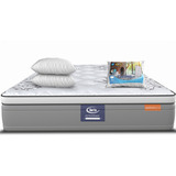 Colchón Serta King Size Cron Os Tecnología Posture Spiral Comfort Foam | Ortopédico Antibacteriano Con 2 Almohadas Memory Foam Cooling Gel