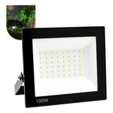 Refletor Led 100w Holofote Bivolt Prova Dágua Ip66 Luz Verde