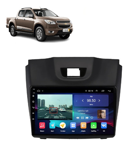 Central Multimídia Android Chevrolet S10 2012-2016 4+64gb 9p