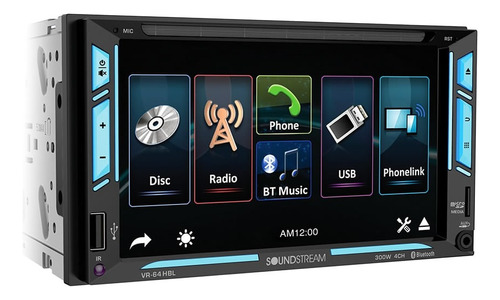 Autoestéreo Soundstream Vr-64hbl Con Pantalla Táctil