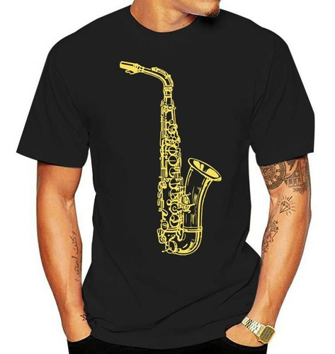 Playera De Saxofón Jazz Music Para Hombre, Envío Directo, V