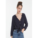 Blusa Mujer Patprimo M/c Azul Viscosa 30123233-51897