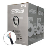 Bobina Cable Utp Saxxon 100% Cobre Cat5e 305m Negro Exterior