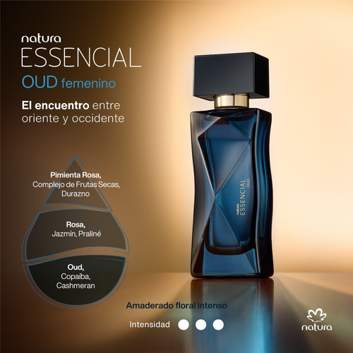 Perfume Essencial Oud Femenino Natura 100 Ml