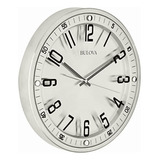 Bulova C4646 Silhouette Reloj De Pared, Color Plateado