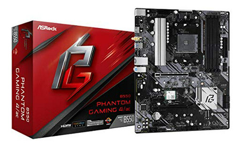 Placa Madre  B550 Phantom Gaming 4 Ac Para Procesadores Amd 