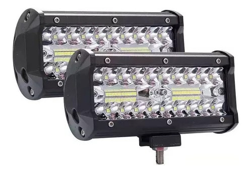 Pack 2 Focos Led Neblinero Barra Recta 144w 40 Led Spot