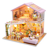 Nihay Casa De Muñecas Miniatura Kit De Madera Bricolaje Con