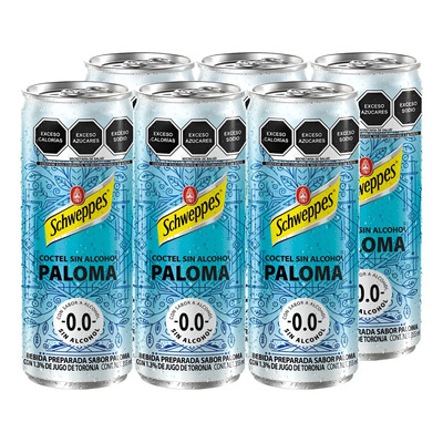 Coctel Sin Alcohol Schweppes Paloma 355 Ml - 6 Pack