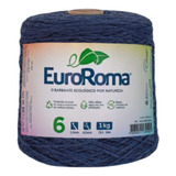 Barbante Para Croche Fio 6 Euroroma 1 Kilo Colorido Cor Azul-marinho
