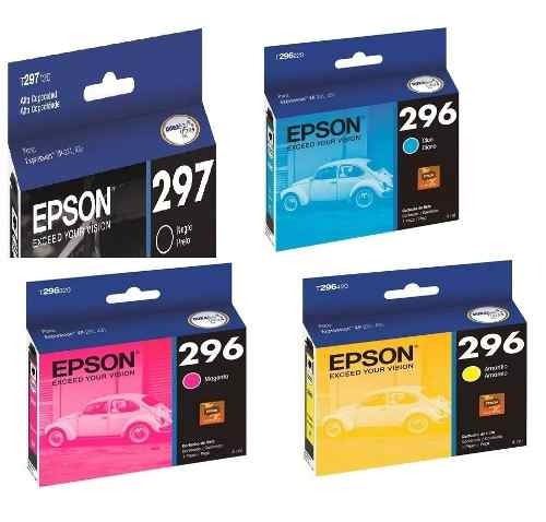 Kit 4 Cartuchos Originais Epson Para 297 E 296 Xp 231 Xp 431