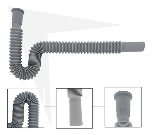 Sifón Flexible Económico Para Lavamanos Entrada Universal