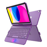 Funda Con Teclado Marca Ggh / Para iPad 10.9  360° / Purple