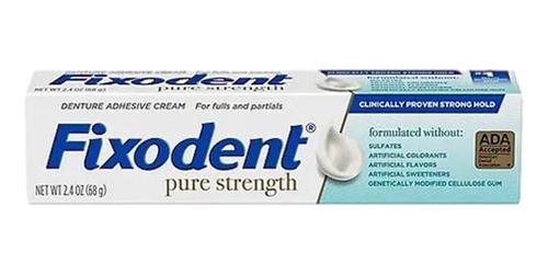 Fixodent Pure Strength Creme Adesivo Para Dentadura - 68g