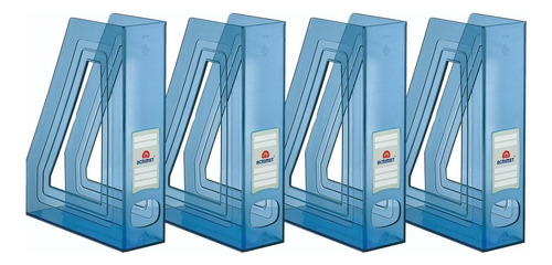 Porta Revista Acrimet 278 1 Classic Fume Pacote Com 4 Un Cor Azul Clear