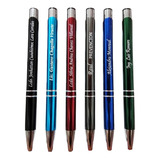 25 Plumas Bolígrafo Personalizadas Tinta Azul