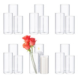 ~? Sawysine 18 Pieces Glass Cylinder Jarrones Glass Flowers 