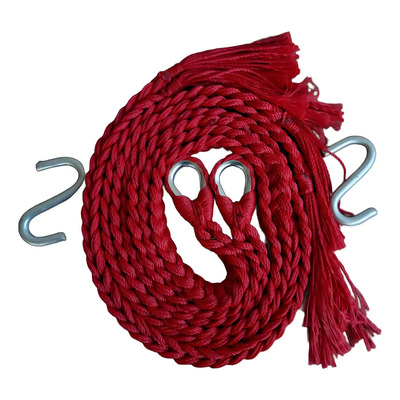 Soga Hamacas Vinalay Rojo Nailon 1.2m Para Hamaca Con Gancho Ese Color