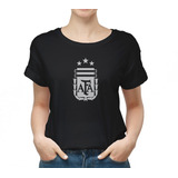 Remera Argentina Campeon Mundial 3 Estrellas Dama Mujer