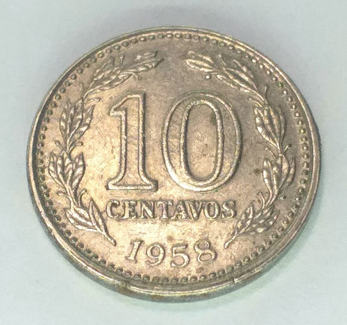 Antigua Moneda De 10 Centavos 1958 Republica Argentina