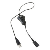 Cordão Usb Conversor Headset Intelbras Qdu 25 Voip 1,5m