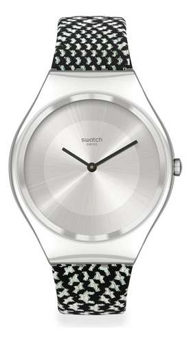 Reloj Swatch Skin Irony Black'n'white De Tela Syxs142 Ss