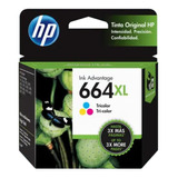 Tinta Hp 664xl Tricolor Alto Rendimiento Ink Adv 2135, 1115 