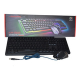 Kit Gamer Teclado Y Mouse Motomo  Km-900 Luminous Led