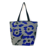 Bolso De Mano Totebag Animal Print Azulvioleta