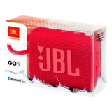 Parlante Jbl Go 3 Portátil Con Bluetooth 5.1 Rojo