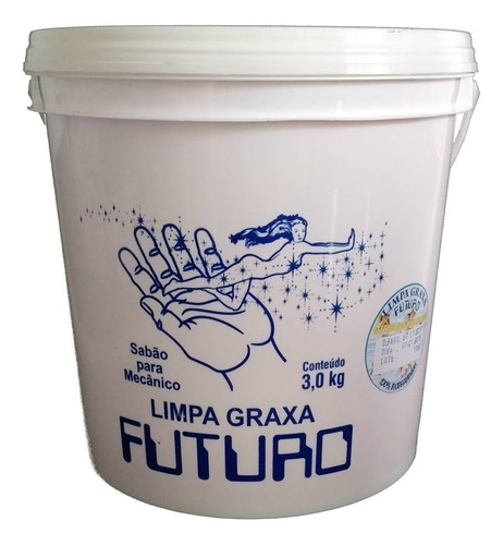 2 Unidades Pasta Sabão Para Mecânico Limpa Graxa Futuro 3kg