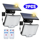 Luz Solar De Pared Con Sensor De Movimiento, 106 Led, 2 Unid