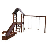 Casinha Madeira Tarzan Playground Eucalipto Tratado Modelo 2