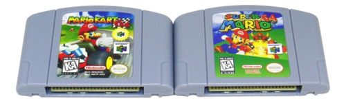 Kit Super Mario 64 + Mario Kart Nintendo 64 Americano N64 